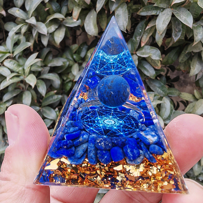 Crystal Pyramid Gravel drip resin home and office desktop decoration handicraft factory-5CM