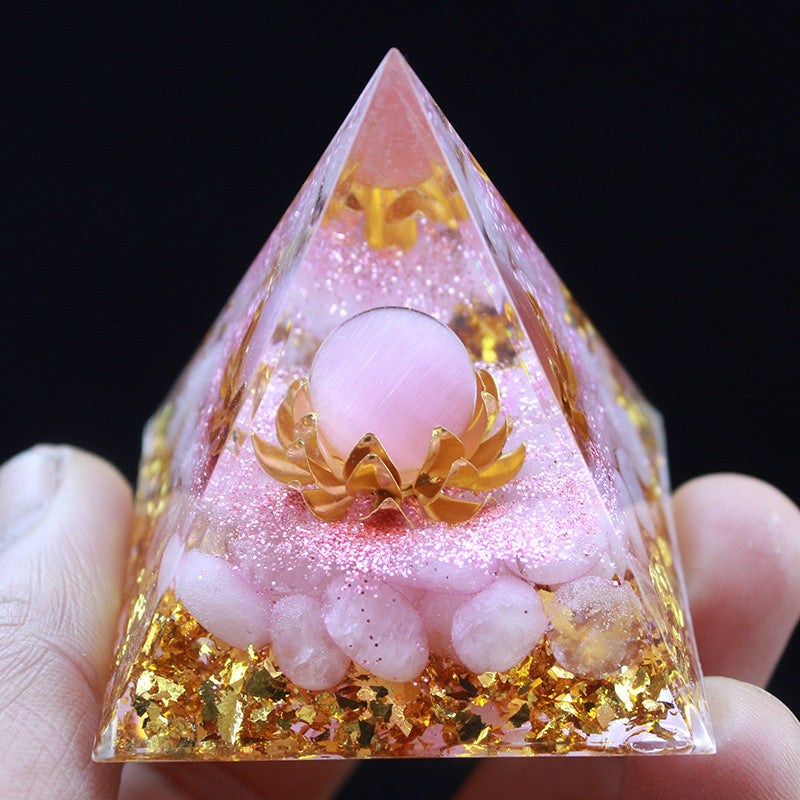 Crystal Pyramid Gravel drip resin home and office desktop decoration handicraft factory-5CM