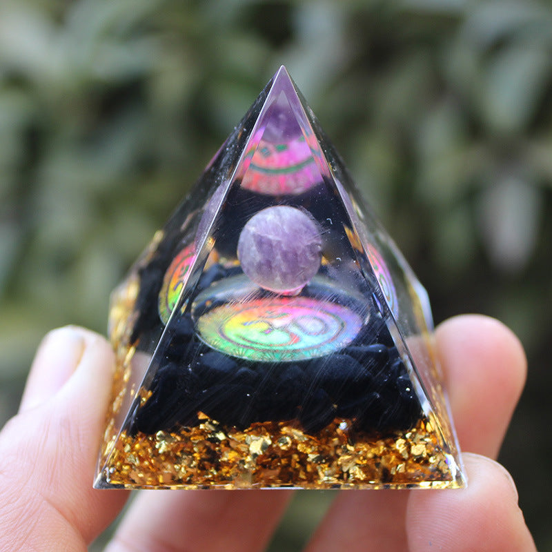 Crystal Pyramid Gravel drip resin home and office desktop decoration handicraft factory-5CM