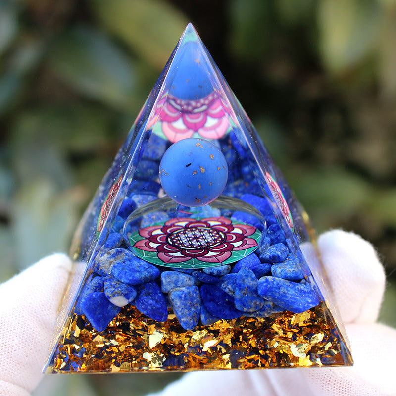 Crystal Pyramid Gravel drip resin home and office desktop decoration handicraft factory-5CM