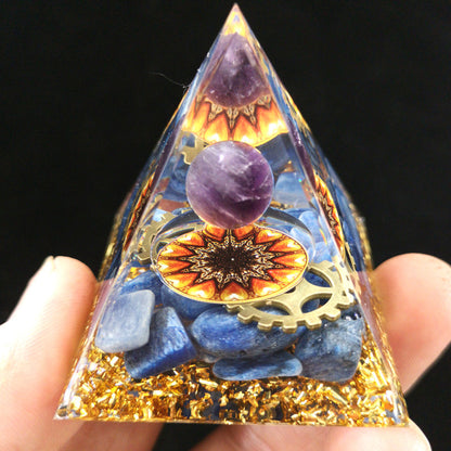 Crystal Pyramid Gravel drip resin home and office desktop decoration handicraft factory-5CM