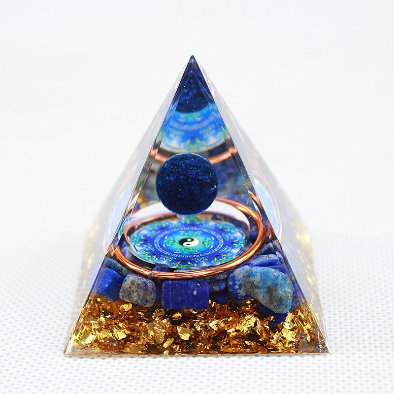 Crystal Pyramid Gravel drip resin home and office desktop decoration handicraft factory-5CM