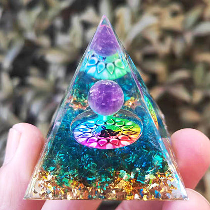 Crystal Pyramid Gravel drip resin home and office desktop decoration handicraft factory-5CM