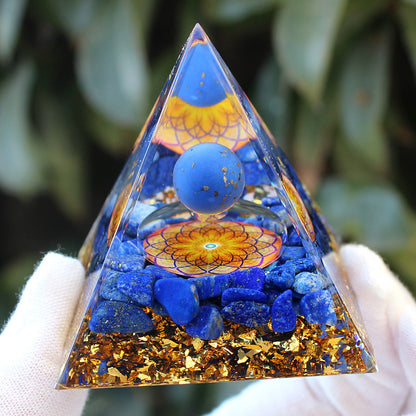 Crystal Pyramid Gravel drip resin home and office desktop decoration handicraft factory-5CM