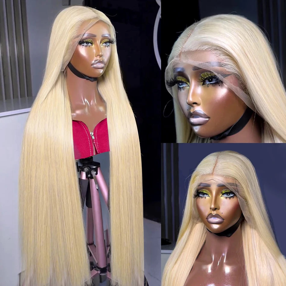 Honey Blonde HD Transparent Lace Front Human Hair Wigs