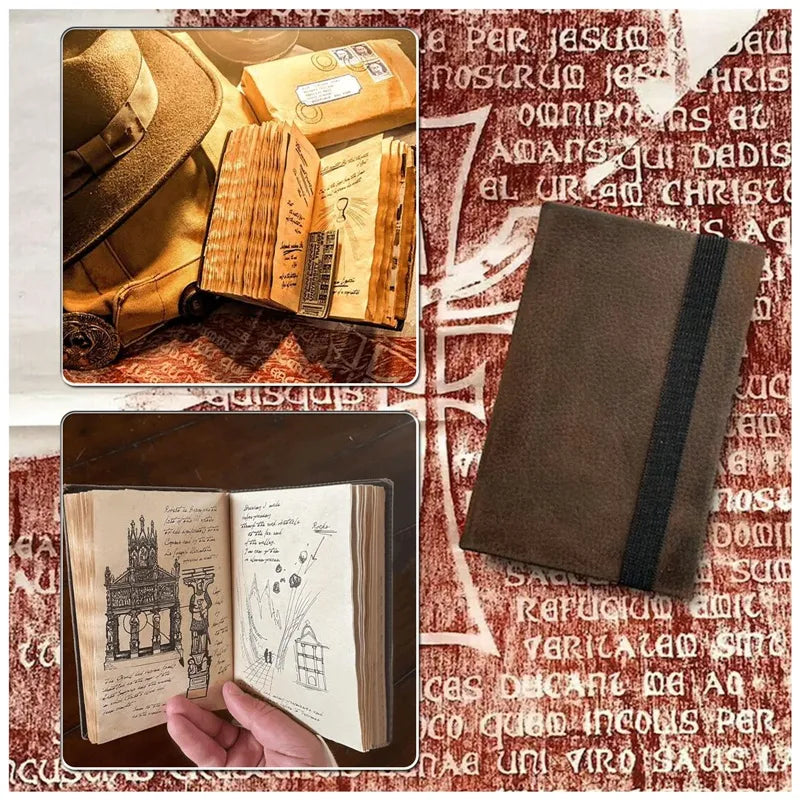 Indiana Jones Grail Diary  Retro Spiral Notebook