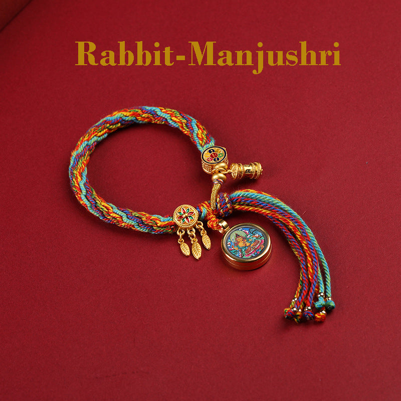 Sacred Zodiac Guardians Thangka Bracelet