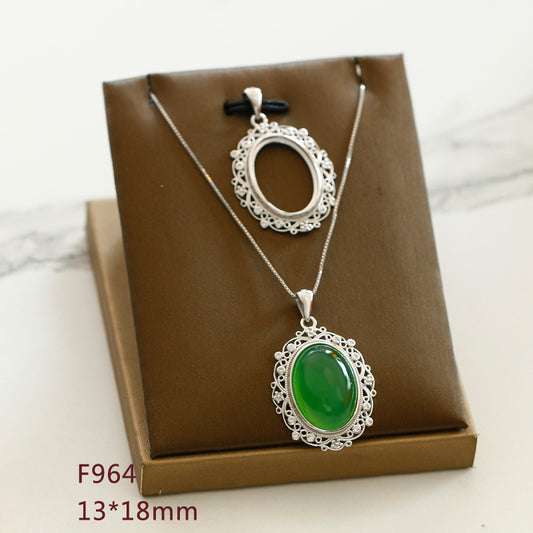 S925 Sterling Silver Pendant Holder without Chain (F964)