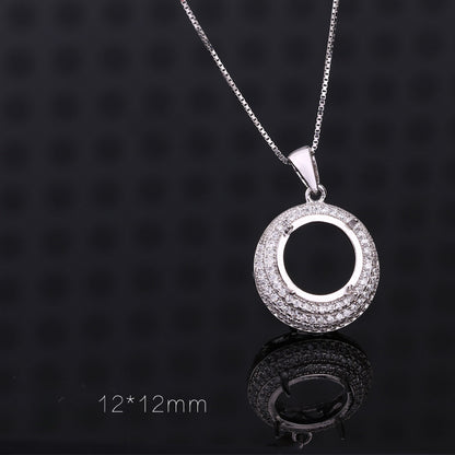 S925 Sterling Silver Pendant Holder without Chain(F235)