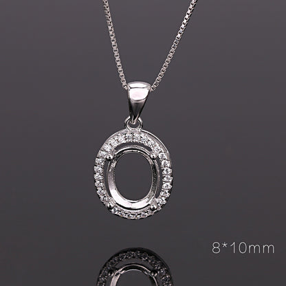 S925 Sterling Silver Pendant Holder without Chain (F271)