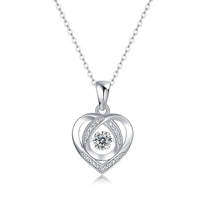 Moissanite Solitaire Necklace with S925 Silver Chain: Classic Elegance