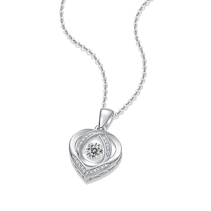 Moissanite Solitaire Necklace with S925 Silver Chain: Classic Elegance