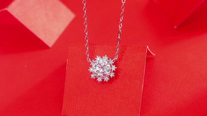 Moissanite pendant with 6.5mm and 925 sterling silver, radiant sparkle