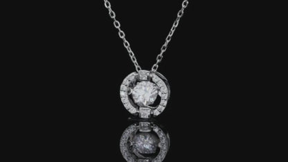 Necklace made of spin moissanite, "Whirlwind of Radiance