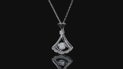 Necklace with Moissanite Spin to Mesmerize in Motion