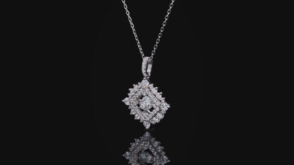 Spin Moissanite Necklace in Sterling Silver: Turn to Shine