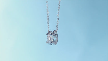 Graceful and glitzy 6.5mm Moissanite Beauty on S925 Chain