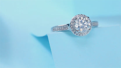 Women's Silver 1ct 6.5MM Moissanite Elegance: A Shiny Statement