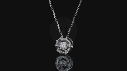 Rotatable Moissanite Necklace: Spinning Beauty