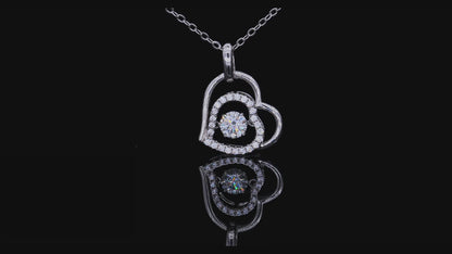 Spin Moissanite Necklace in Sterling Silver: Turn to Shine