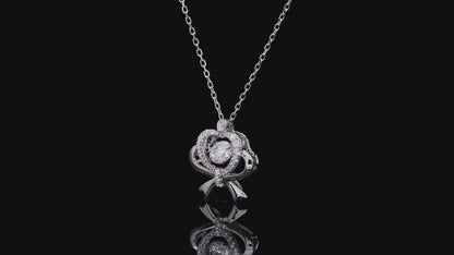 Spin Moissanite Necklace in Sterling Silver: Turn to Shine