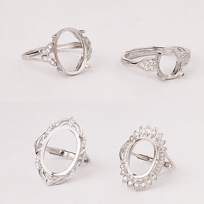Simple silver jewelry S925 sterling silver ring holder  wholesale