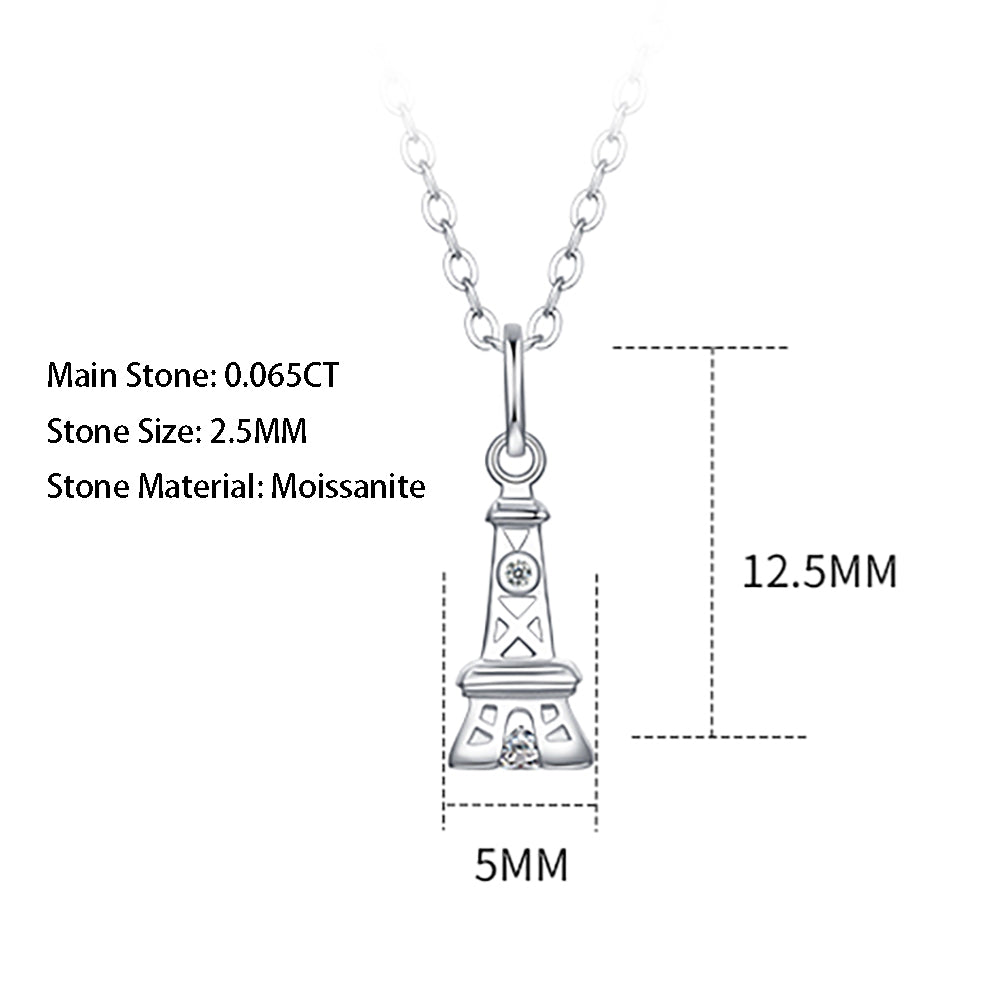 Moissanite Necklace on S925 Silver Chain: Timeless Elegance