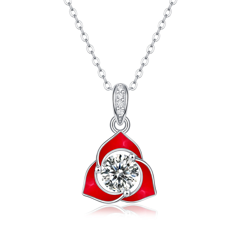 S925 Sterling Silver Moissanite Necklace with Radiant Sparkle