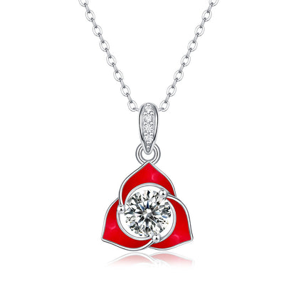 S925 Sterling Silver Moissanite Necklace with Radiant Sparkle