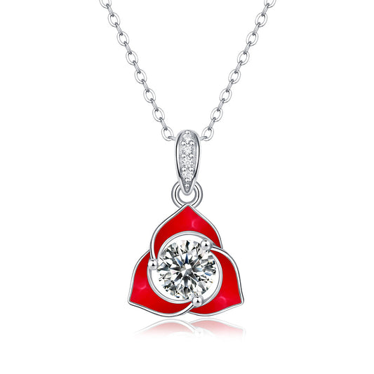 S925 Sterling Silver Moissanite Necklace with Radiant Sparkle