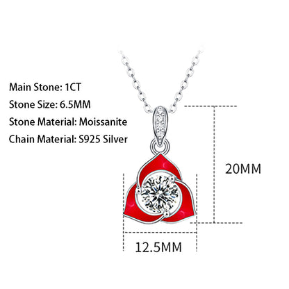 S925 Sterling Silver Moissanite Necklace with Radiant Sparkle