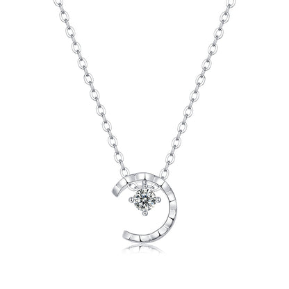 Moissanite pendant with 6.5mm and 925 sterling silver, radiant sparkle