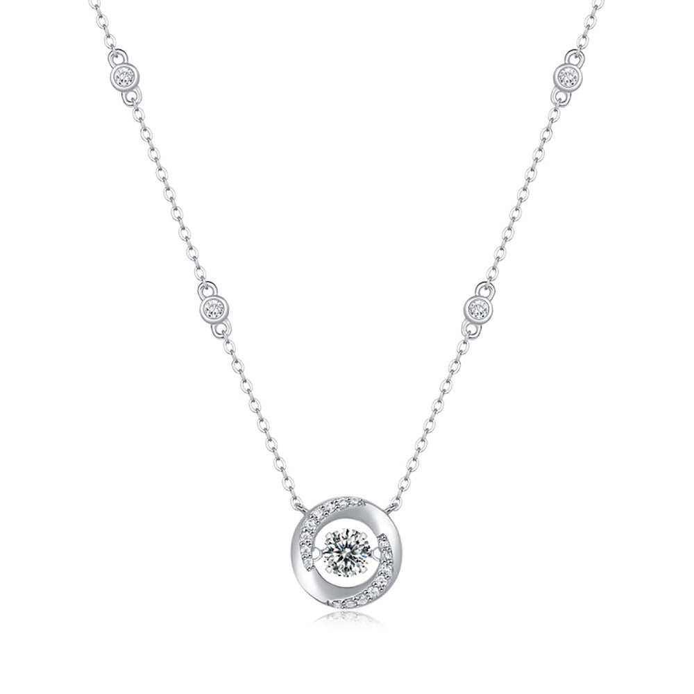 Lab-Created Moissanite Solitaire Necklace: Stunning Simplicity