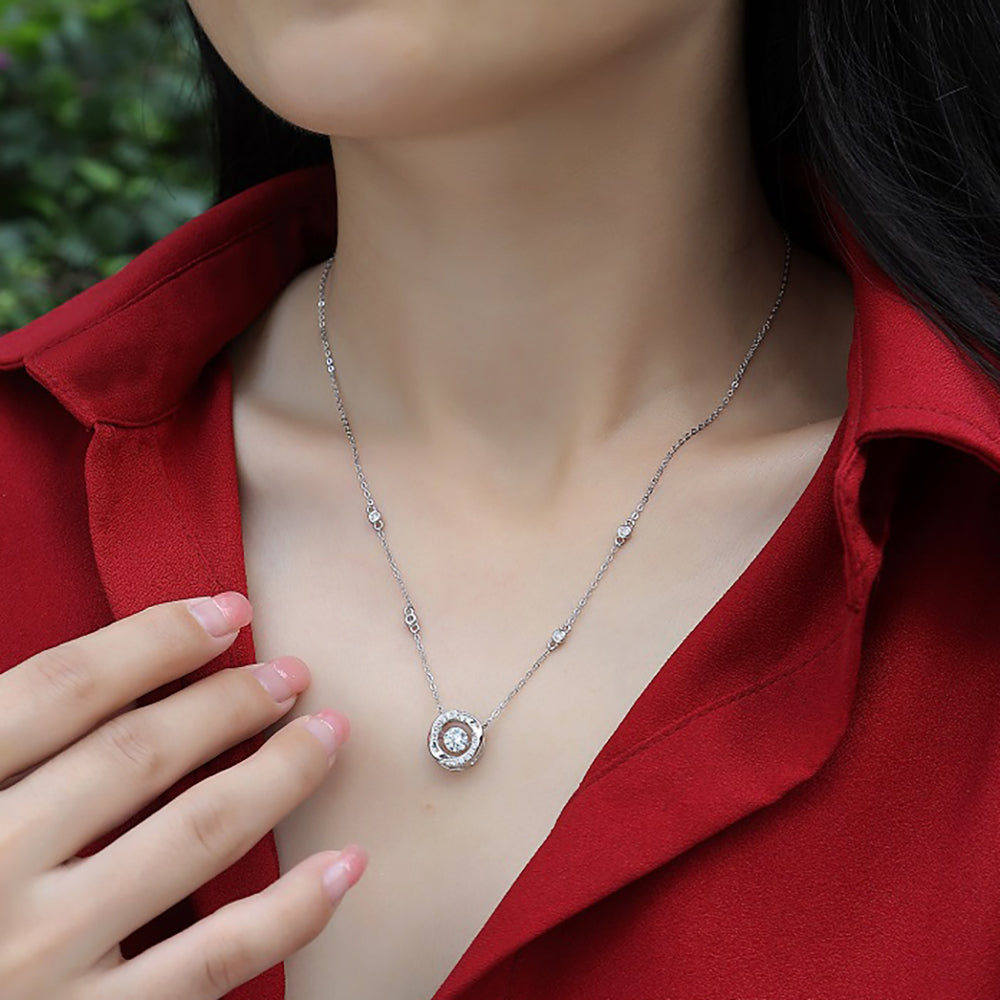 Lab-Created Moissanite Solitaire Necklace: Stunning Simplicity