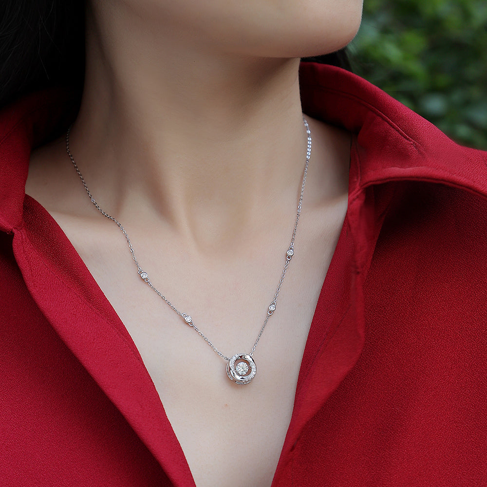 Lab-Created Moissanite Solitaire Necklace: Stunning Simplicity