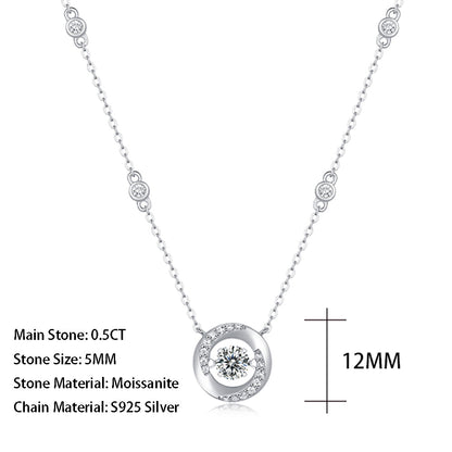 Lab-Created Moissanite Solitaire Necklace: Stunning Simplicity