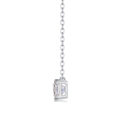 Square Moissanite Necklace in S925 Silver: A Shining Classic