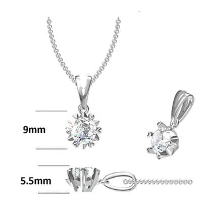 Round Cut Moissanite Necklace in S925 Silver is a stylish sparkler