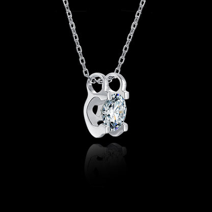 S925 Silver Moissanite Necklace with 1ct/2ct Brilliance, Eternal Charm