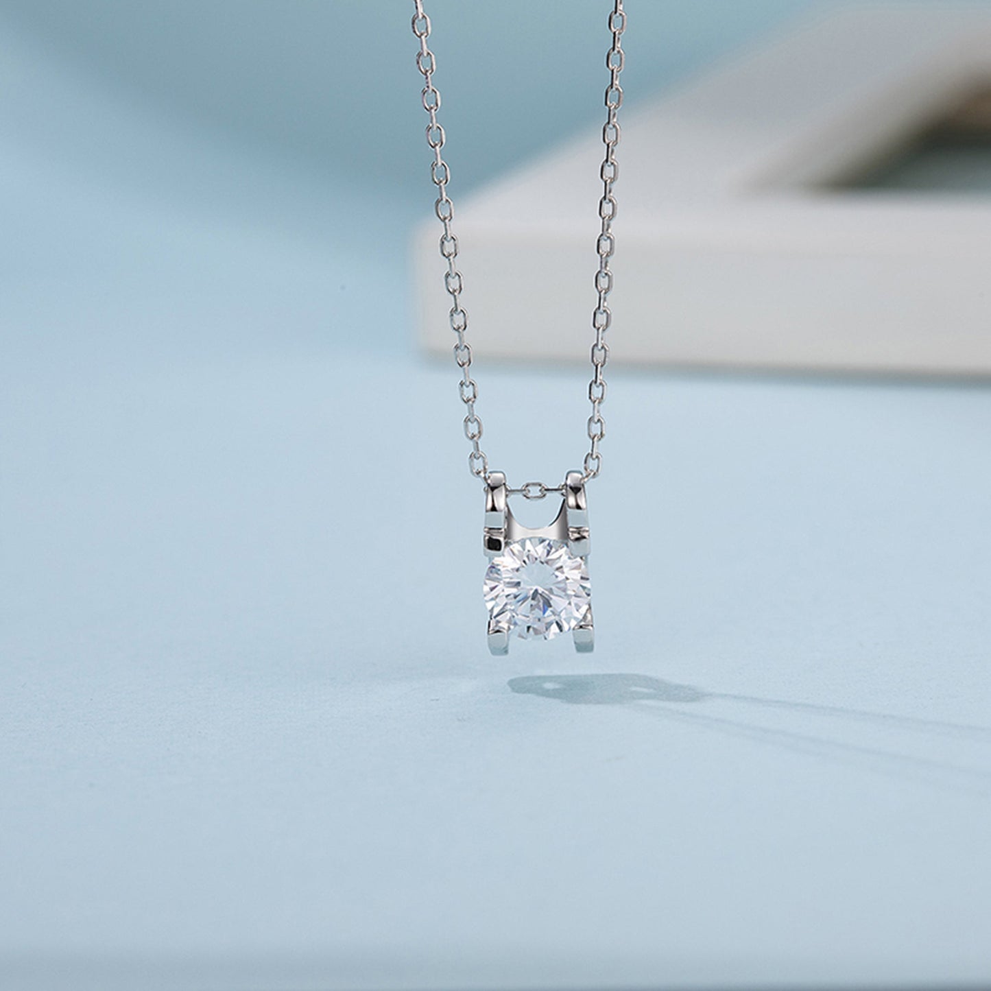 S925 Silver Moissanite Necklace with 1ct/2ct Brilliance, Eternal Charm