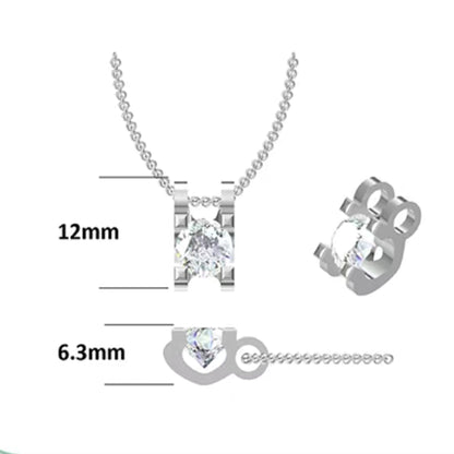 S925 Silver Moissanite Necklace with 1ct/2ct Brilliance, Eternal Charm