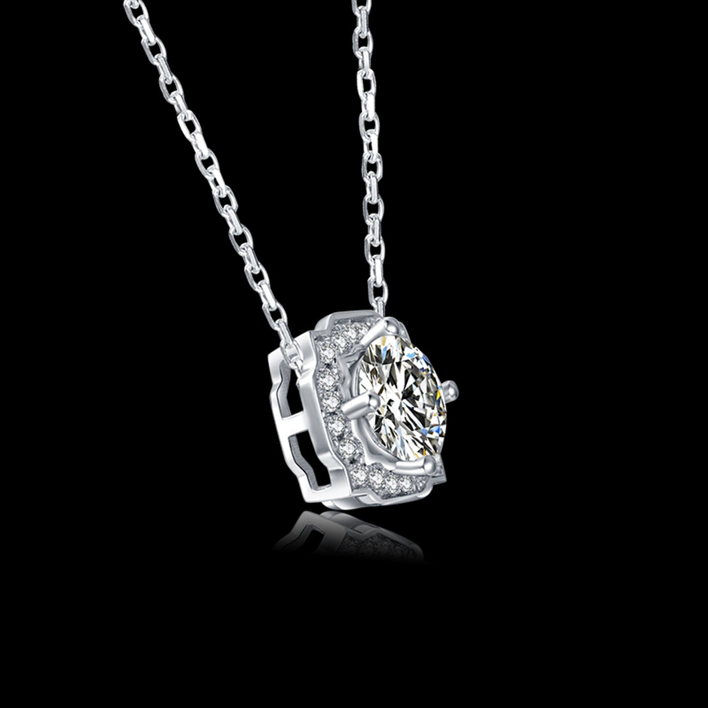 Timeless Beauty: Glamorous Moissanite Pendant in S925 Silver