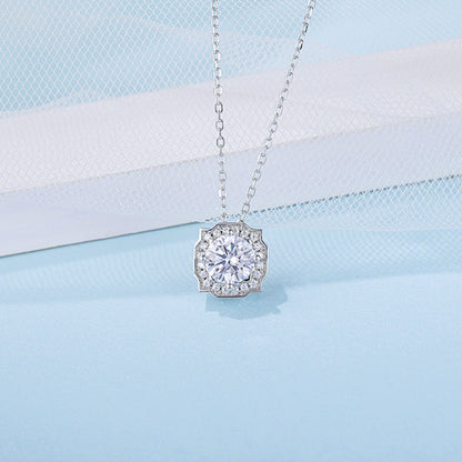 Timeless Beauty: Glamorous Moissanite Pendant in S925 Silver