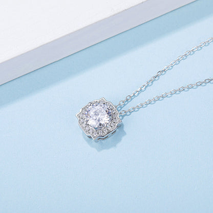 Timeless Beauty: Glamorous Moissanite Pendant in S925 Silver