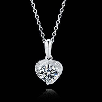 Classic Simplicity: 1ct/2ct Moissanite Beauty on S925 Silver Chain