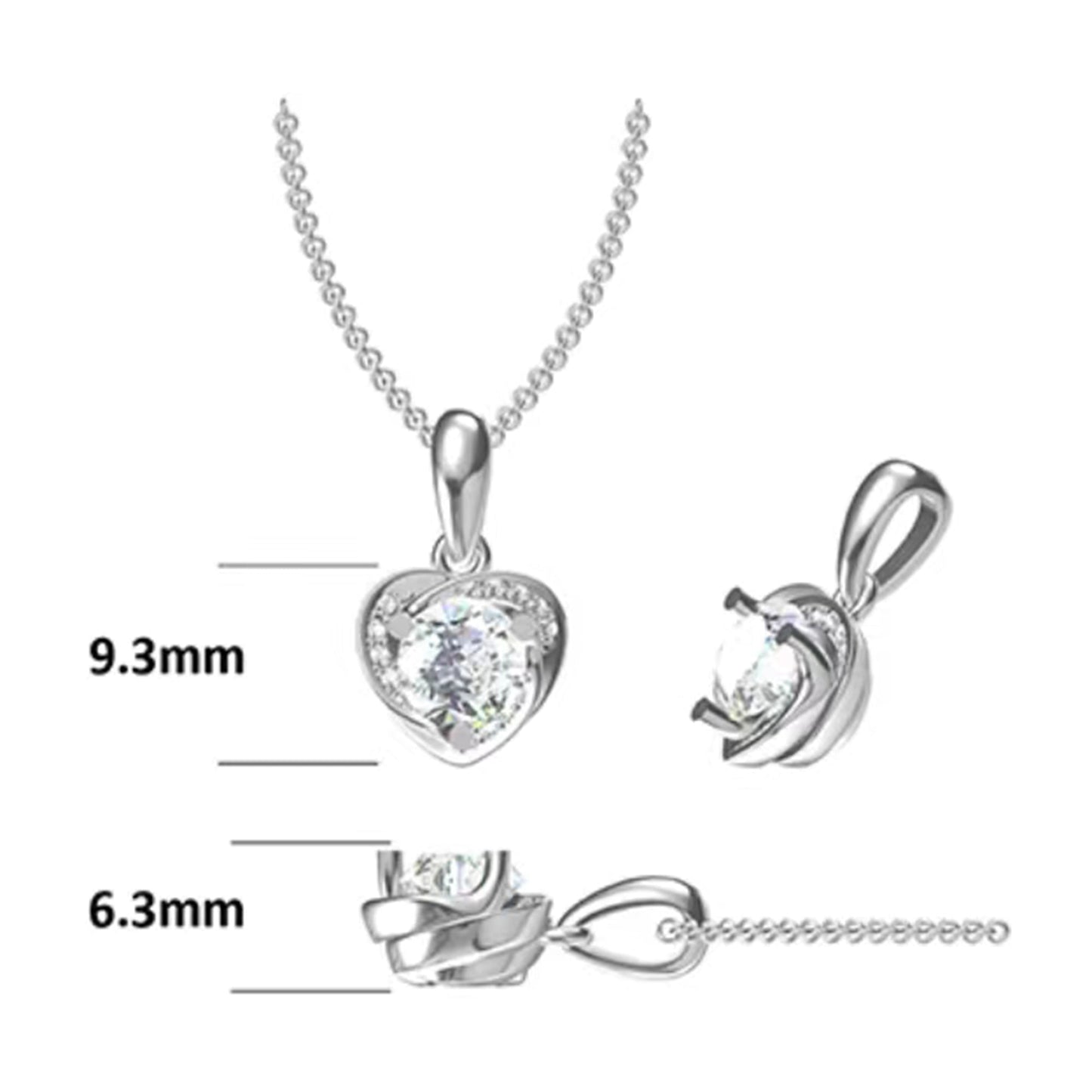 Classic Simplicity: 1ct/2ct Moissanite Beauty on S925 Silver Chain