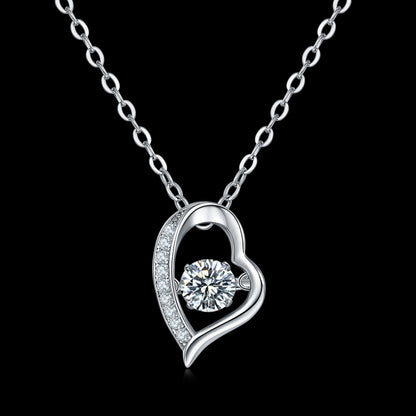 Rotating Moissanite Pendant Necklace with Twirl and Sparkle