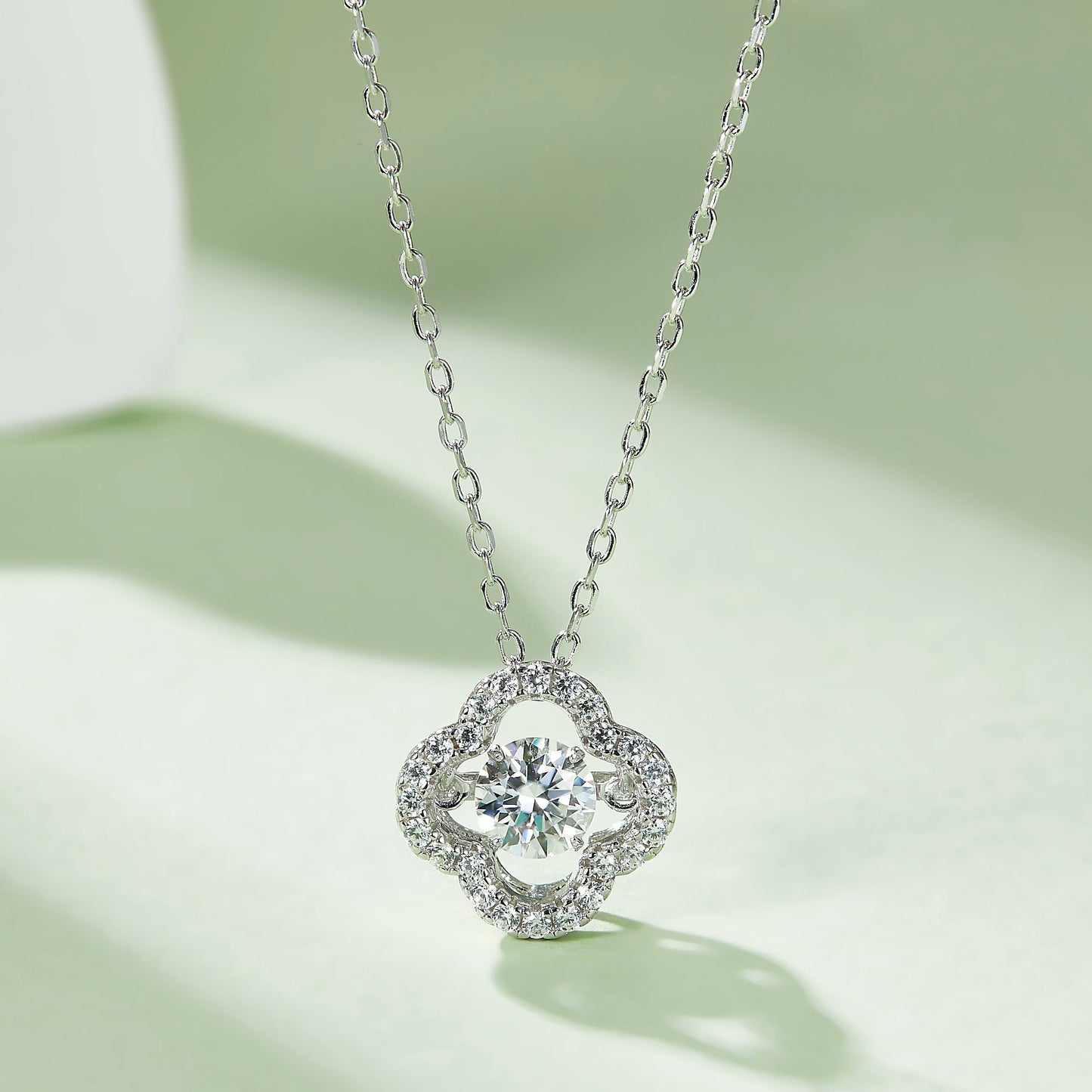 Spinning Moissanite Solitaire Necklace: Reveal Every Facet