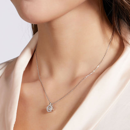 The Moving Moissanite Necklace: The Spinning Gem