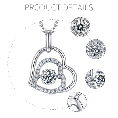 Spin Moissanite Necklace in Sterling Silver: Turn to Shine